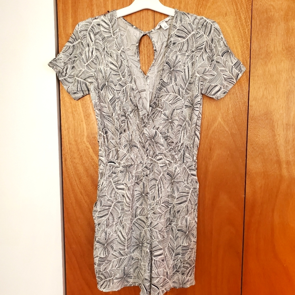Nine West black and white romper